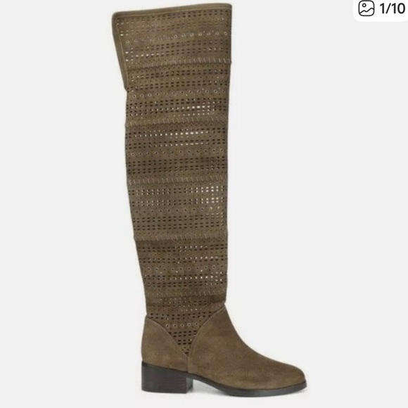 Donald J. Pliner Shoes - Donald J Pliner Devya Over-The-Knee Perforated Boots Size 7